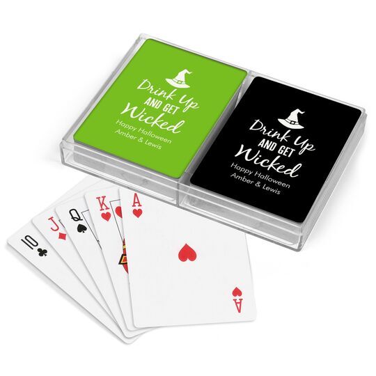 Drink Up and Get Wicked Double Deck Playing Cards